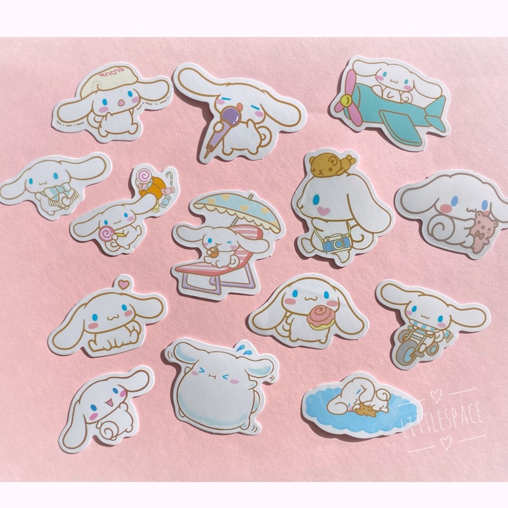 🤍 Cinnamoroll Sticker Pack6 - 14 Kawaii Sanrio Individual Large Stickers